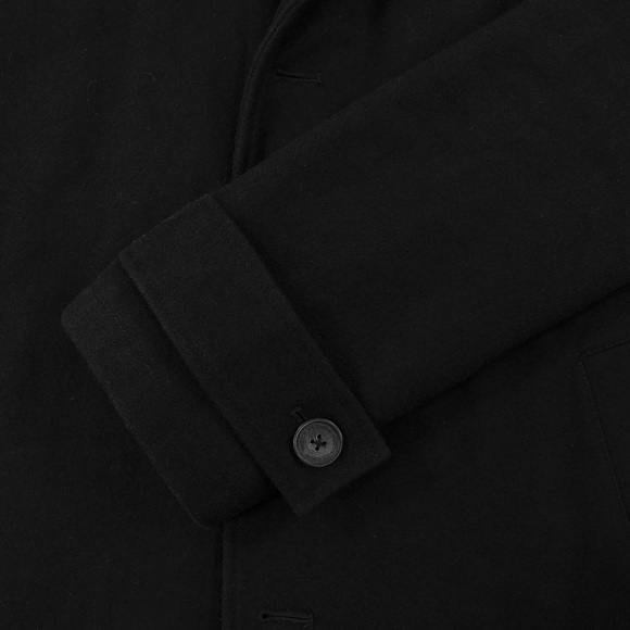Marc New York Black Wool Polyester Ribbed Inlay Lined Coat. - Picture 11 of 11